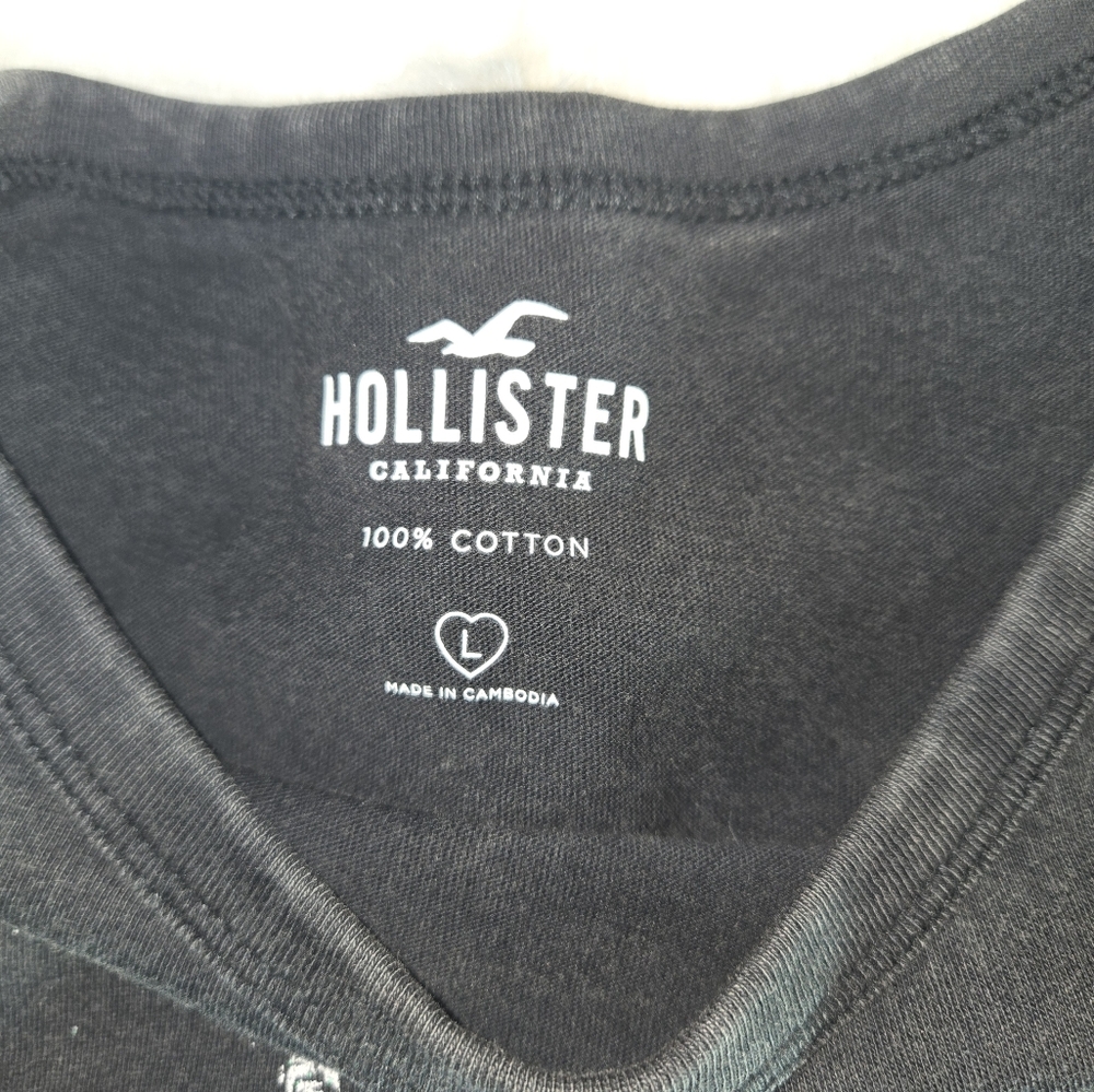Hollister Crop Top Tee, Large, Grunge, NWT - Picture 3 of 6